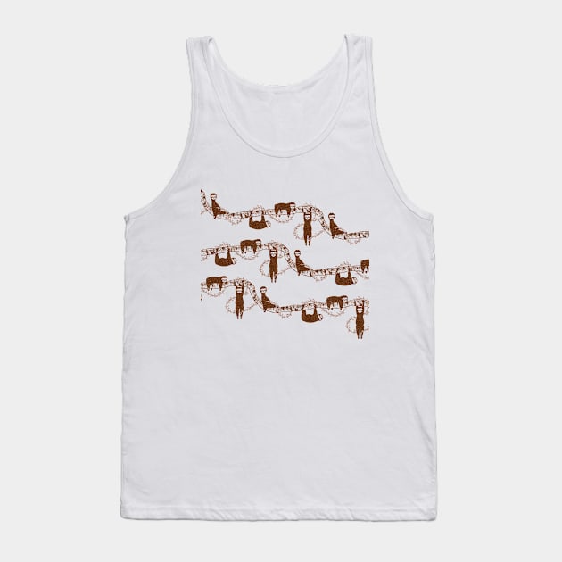 Cute Sloth Pattern Tank Top by mailboxdisco